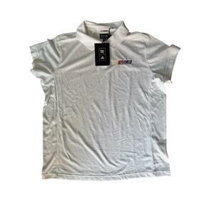 Adidas Climacool Women's Size XL NASCAR White Polo Shirt